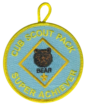 Cub Scout Pack Bear Rank Achievement Award Clipart Patch Design
