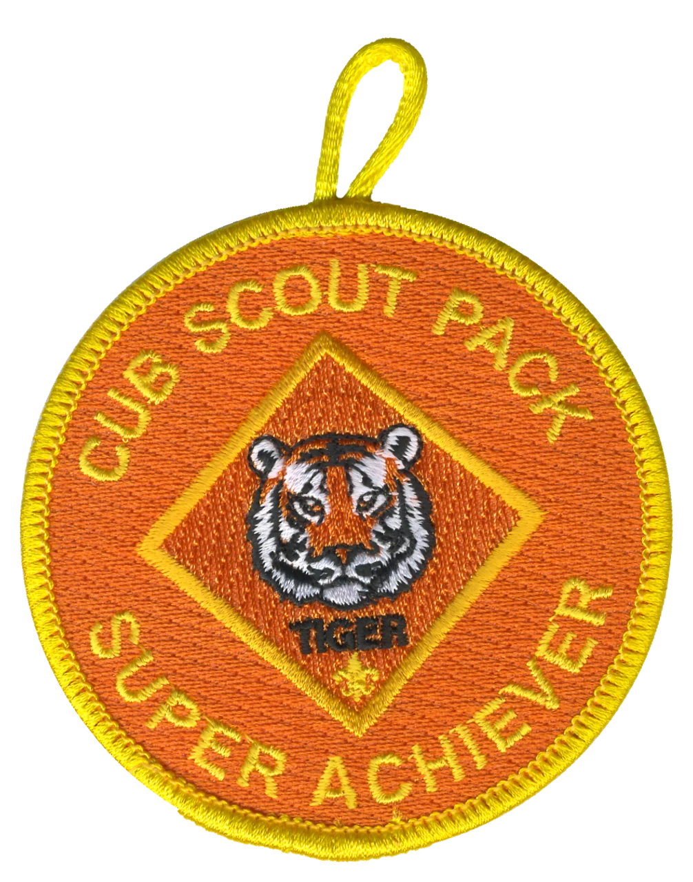 Cub Scout Pack Super Achiever Award Emblem Clipart - Fierce Tiger Patch Design