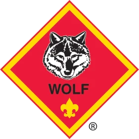 Wolf Rank Cub Scout Official Program Emblem Clipart Design with Bold Graphic
