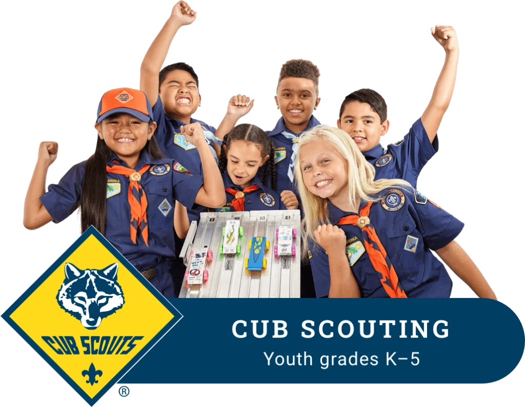 Enthusiastic Cub Scout Clipart Showcasing Youth Leadership and Team Spirit