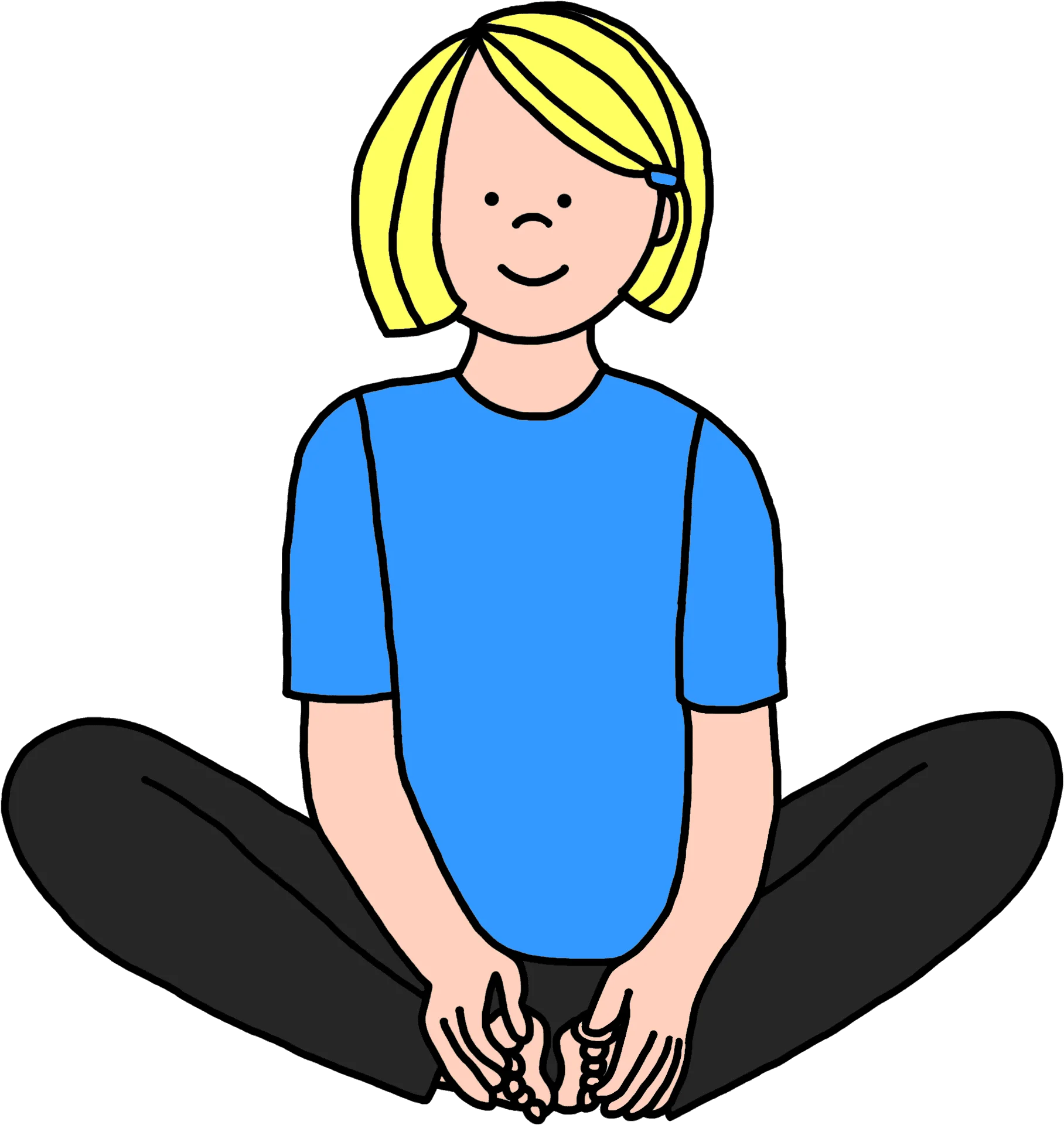 Serene Lotus Pose Yoga Clipart Illustration of Calm Meditation Posture