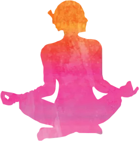 Serene Meditation Lotus Pose Yoga Practitioner Watercolor Clipart Illustration