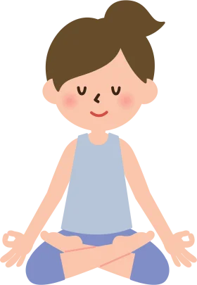 Serene Meditation Pose Yoga Clipart - Calm and Peaceful Female Illustration
