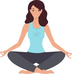 Serene Yoga Meditation Clipart Illustration of Peaceful Lotus Pose