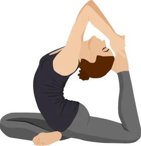 Serene Yoga Pose Clipart Illustration of Graceful Body Flexibility