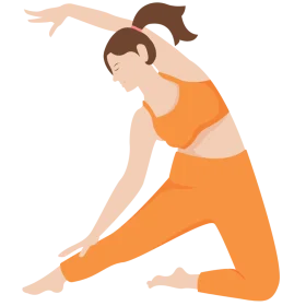 Serene Yoga Pose Clipart Illustration of Graceful Stretching Movement