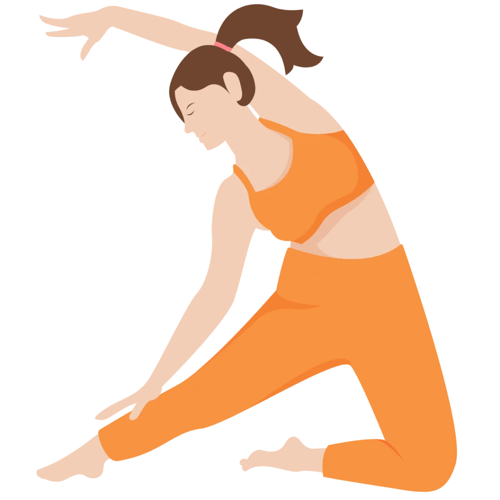 Serene Yoga Pose Clipart Illustration of Graceful Stretching Movement