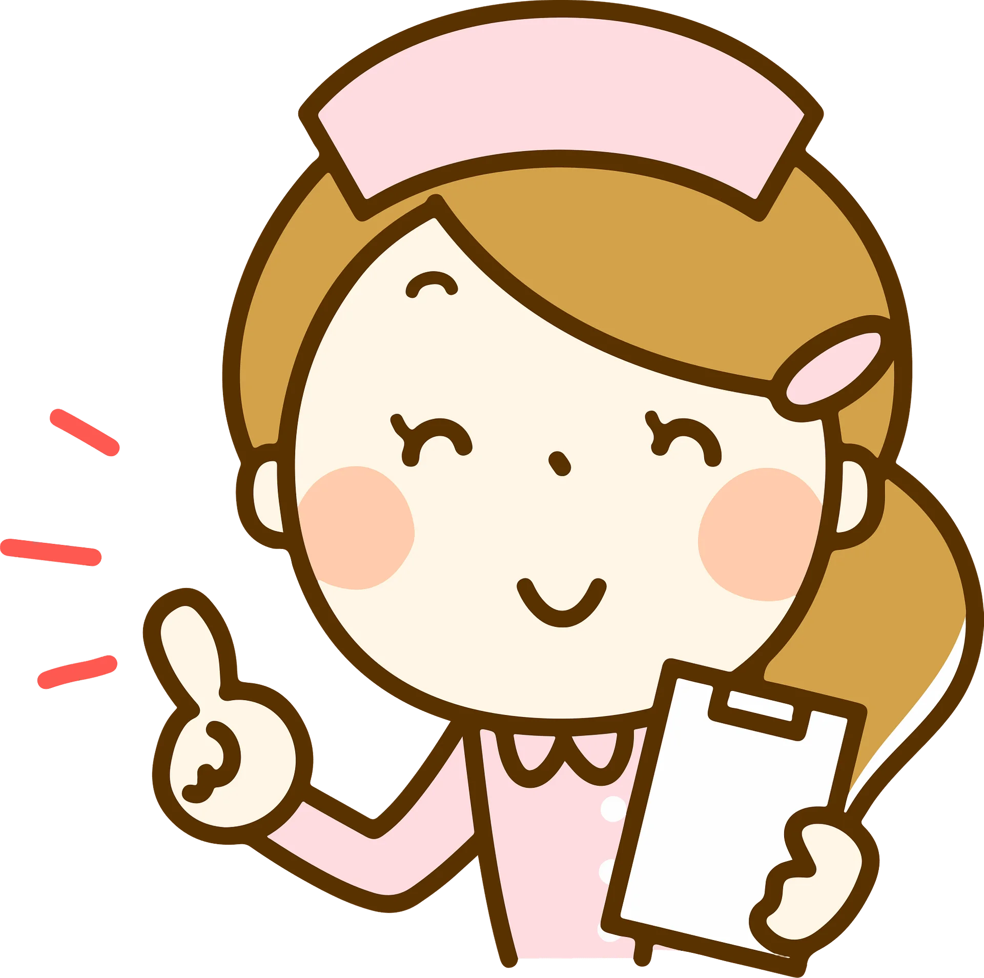 Cheerful Nurse Providing Compassionate Medical Care Clipart Illustration