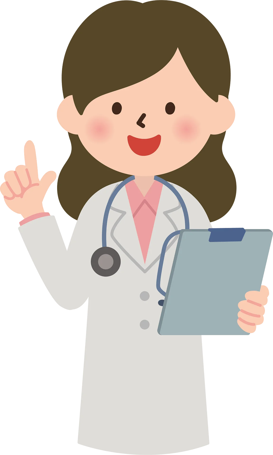 Friendly Medical Professional Clipart Illustration for Healthcare Communication