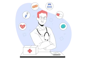 Professional Medical Healthcare Provider Illustration Clipart Design
