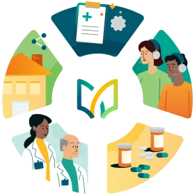 Comprehensive Healthcare Support and Medical Attention Clipart Illustration