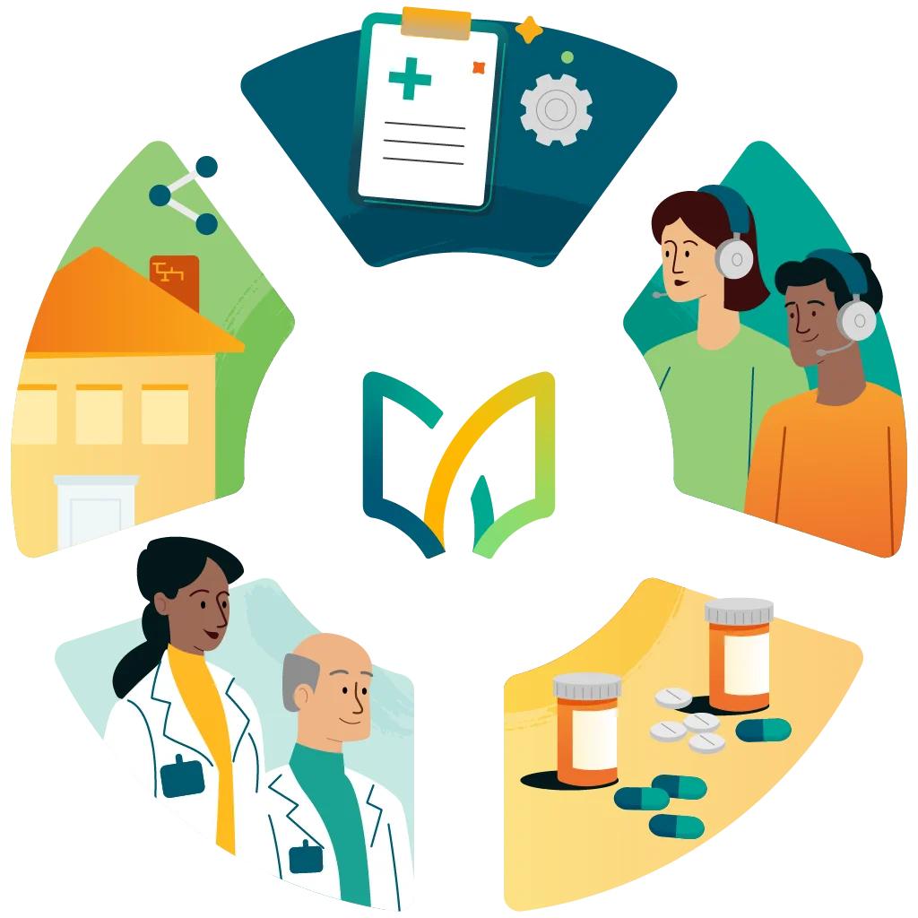 Comprehensive Healthcare Support and Medical Attention Clipart Illustration