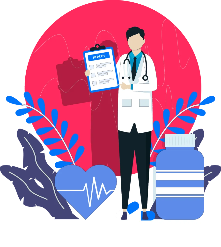 Professional Healthcare Provider Offering Medical Consultation Clipart Illustration