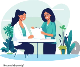 Professional Medical Consultation Clipart Illustrating Healthcare Interaction
