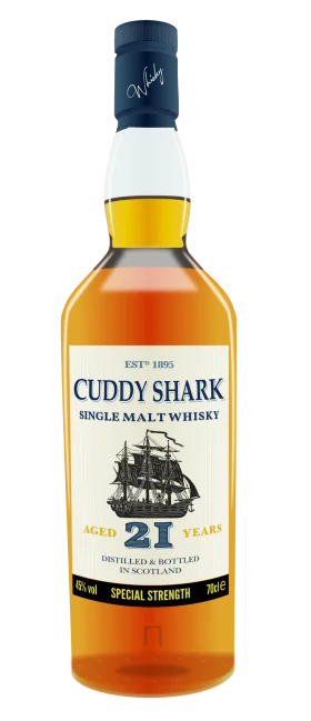 Cuddy Shark Vintage Single Malt Whisky Clipart: Nautical Heritage in a Bottle