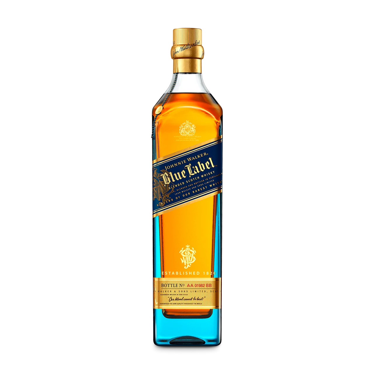 Elegant Johnnie Walker Blue Label Whisky Bottle Clipart Design