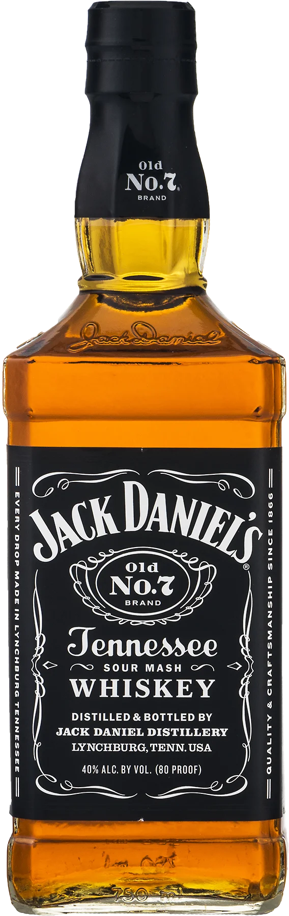 Jack Daniel's Old No. 7 Tennessee Sour Mash Whiskey Clipart Graphic Design