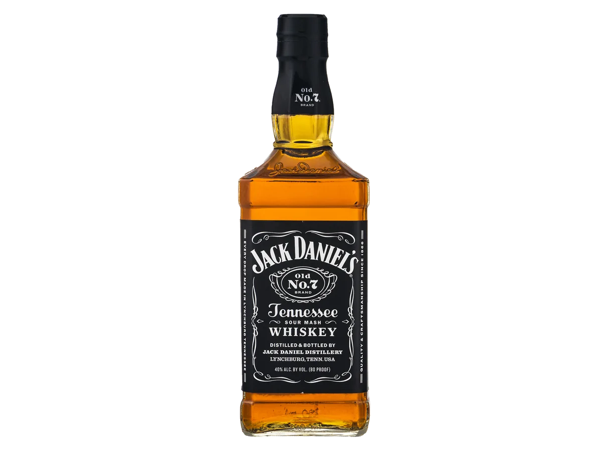 Jack Daniel's Old No. 7 Tennessee Whiskey Iconic Bottle Clipart Design