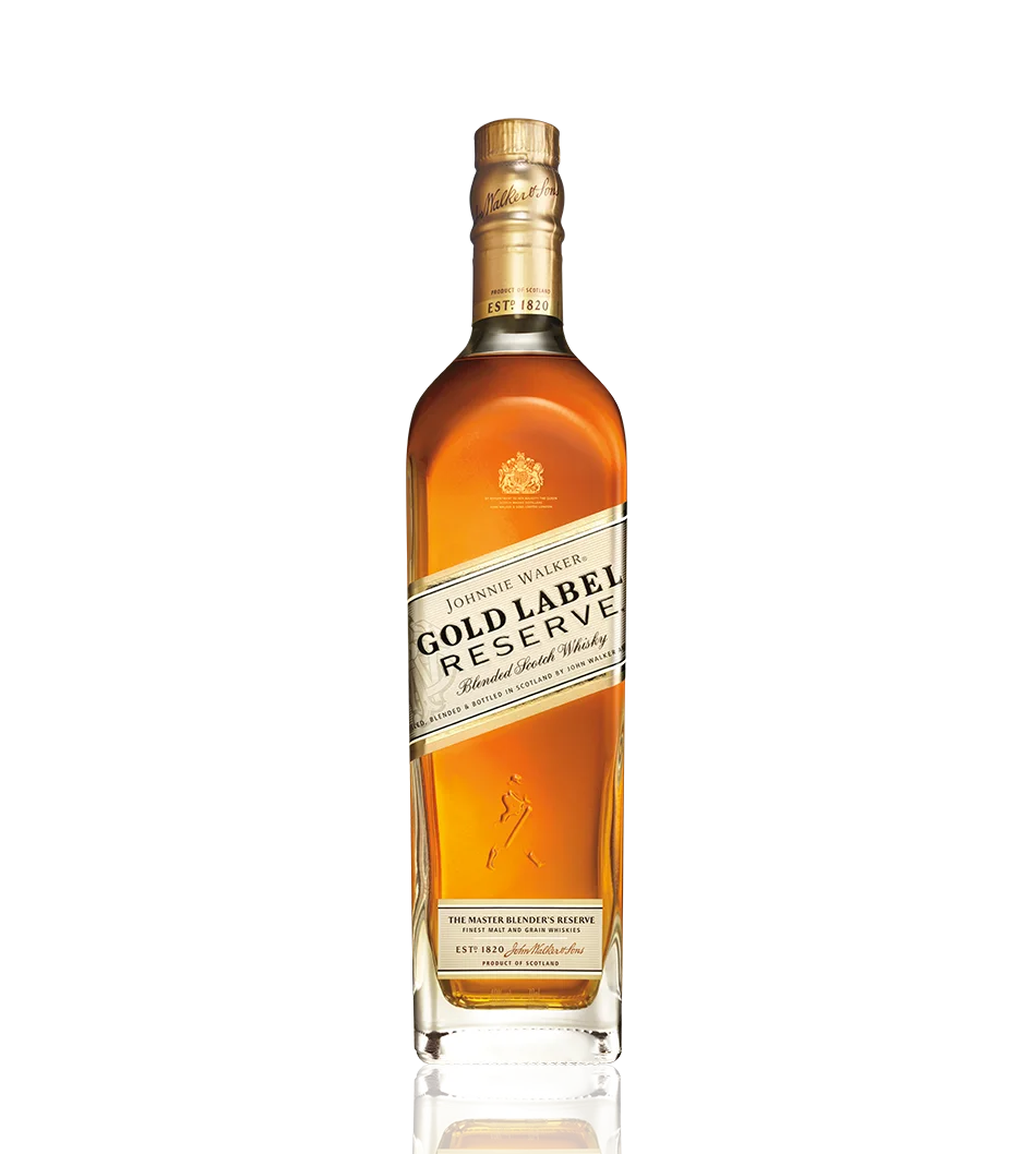 Johnnie Walker Gold Label Reserve Elegant Whisky Bottle Clipart Collection