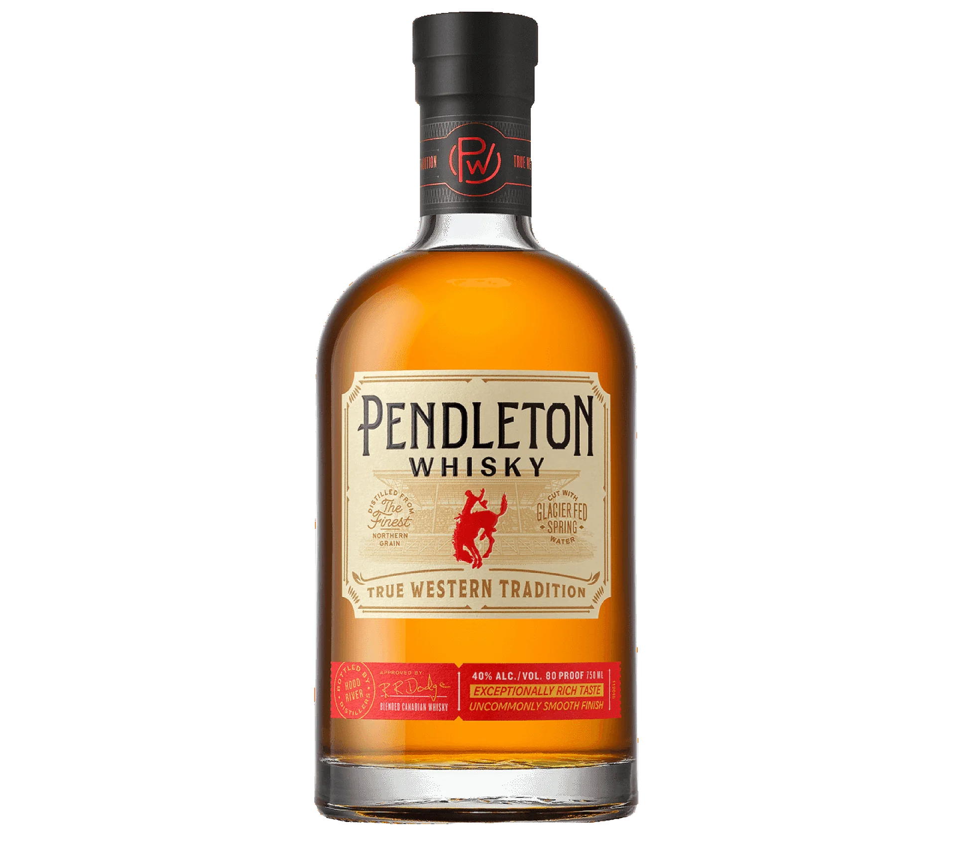 Pendleton Whisky Bottle Clipart - Classic Canadian Whiskey Design