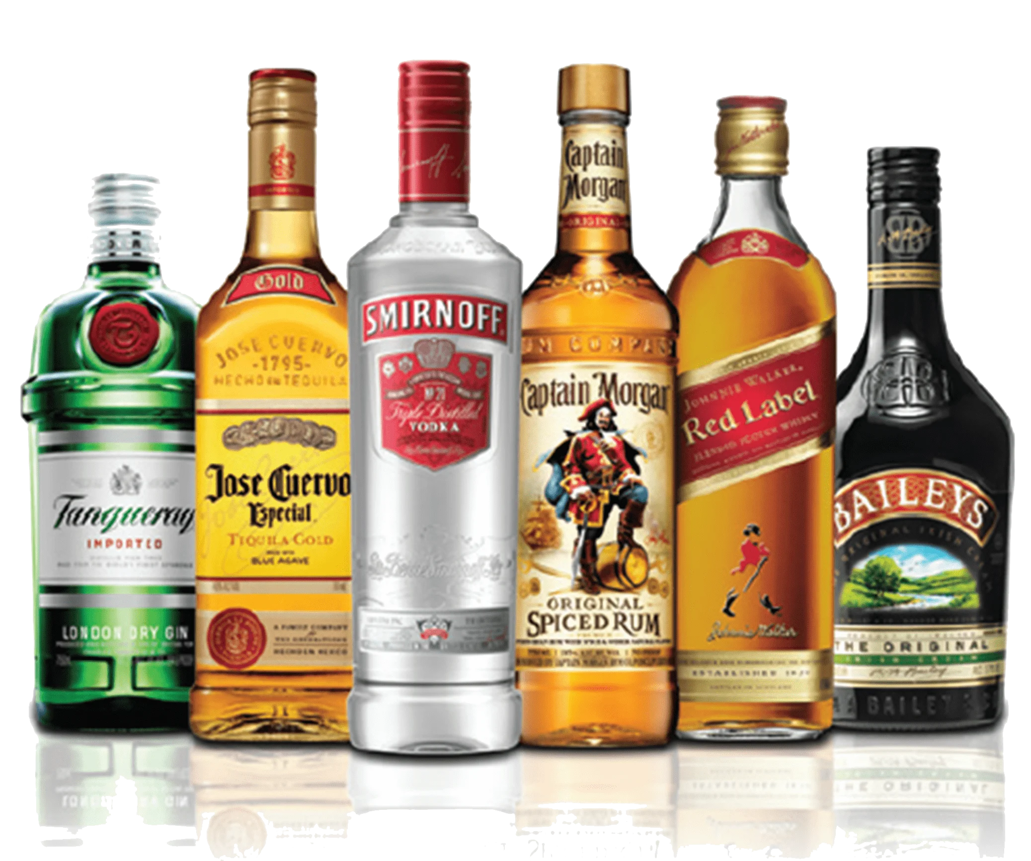 Premium International Spirits Collection Clipart: Iconic Liquor Bottles Showcase