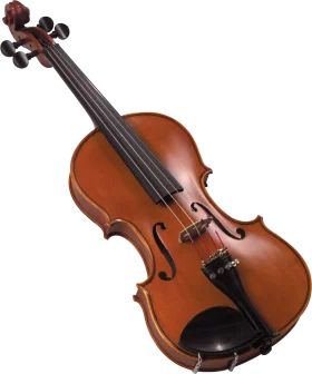 Classic Wooden Acoustic Violin Instrument Detailed Clipart Illustration