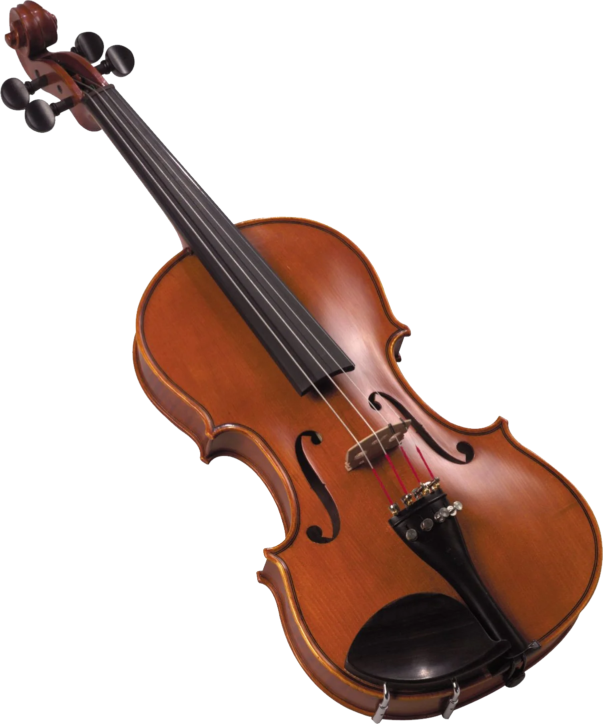 Classic Wooden Acoustic Violin Instrument Detailed Clipart Illustration