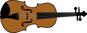 Classic Wooden Violin Clipart Illustration - Musical Instrument Sketch