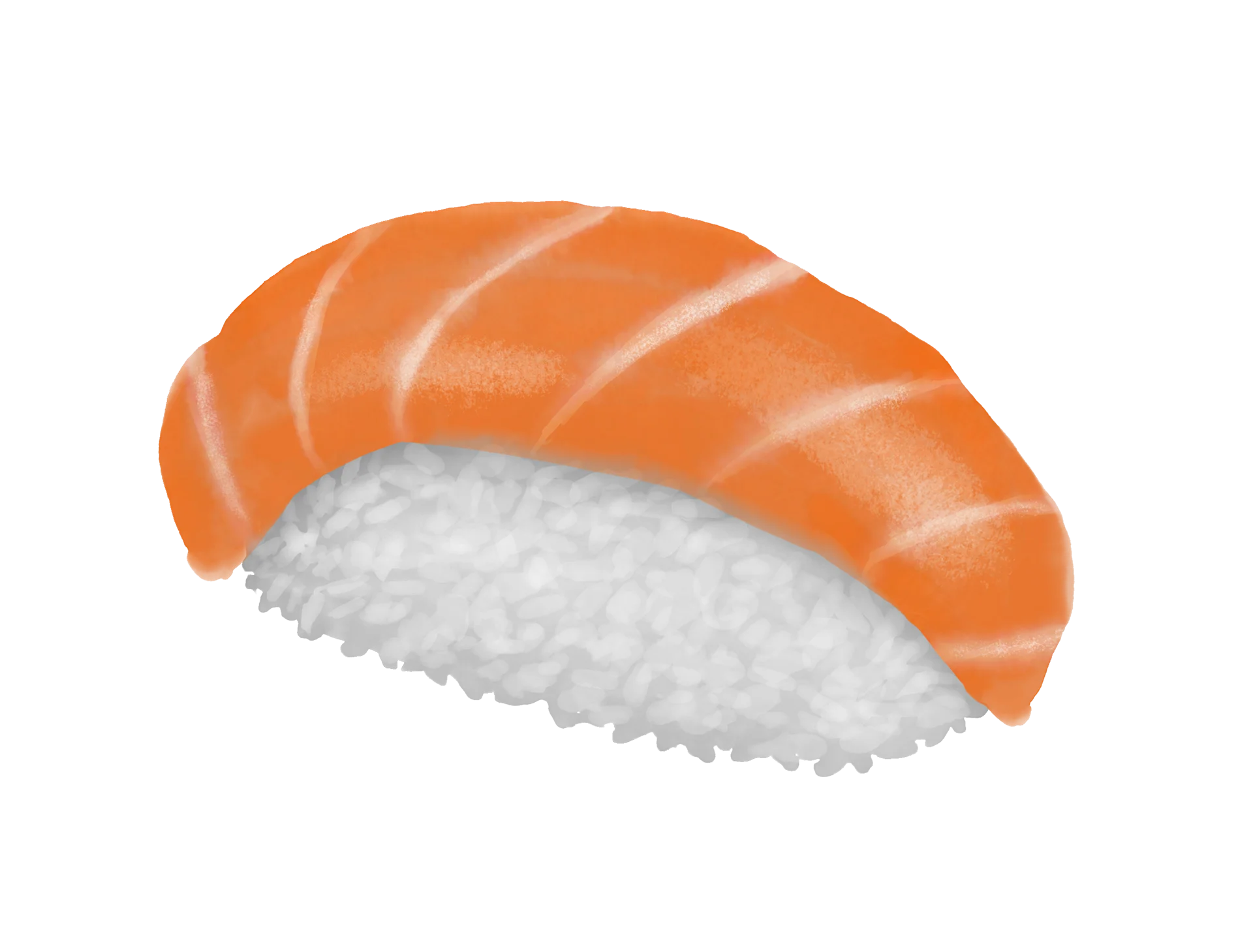 Classic Salmon Nigiri Sushi Clipart: A Delectable Simplified Illustration