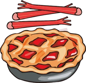 Delightful Homemade Cherry Pie Clipart with Lattice Crust and Fruit Filling