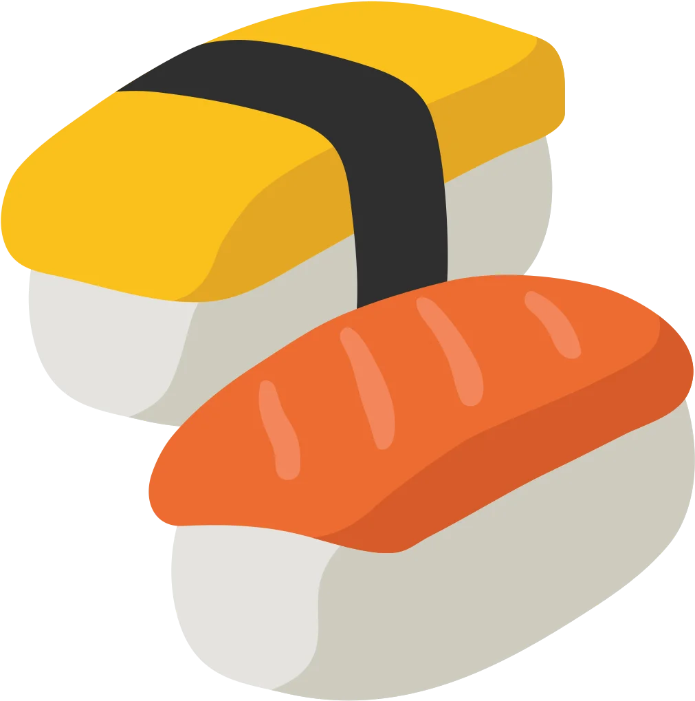 Delightful Nigiri Sushi Clipart Illustration with Bright Color Palette