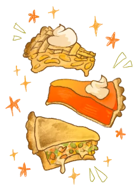 Delightful Pie Slice Clipart: Whimsical Dessert Illustrations with Sparkling Stars