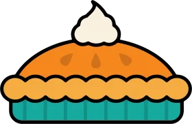 Delightful Whipped Cream Topped Pie Clipart with Colorful Layers