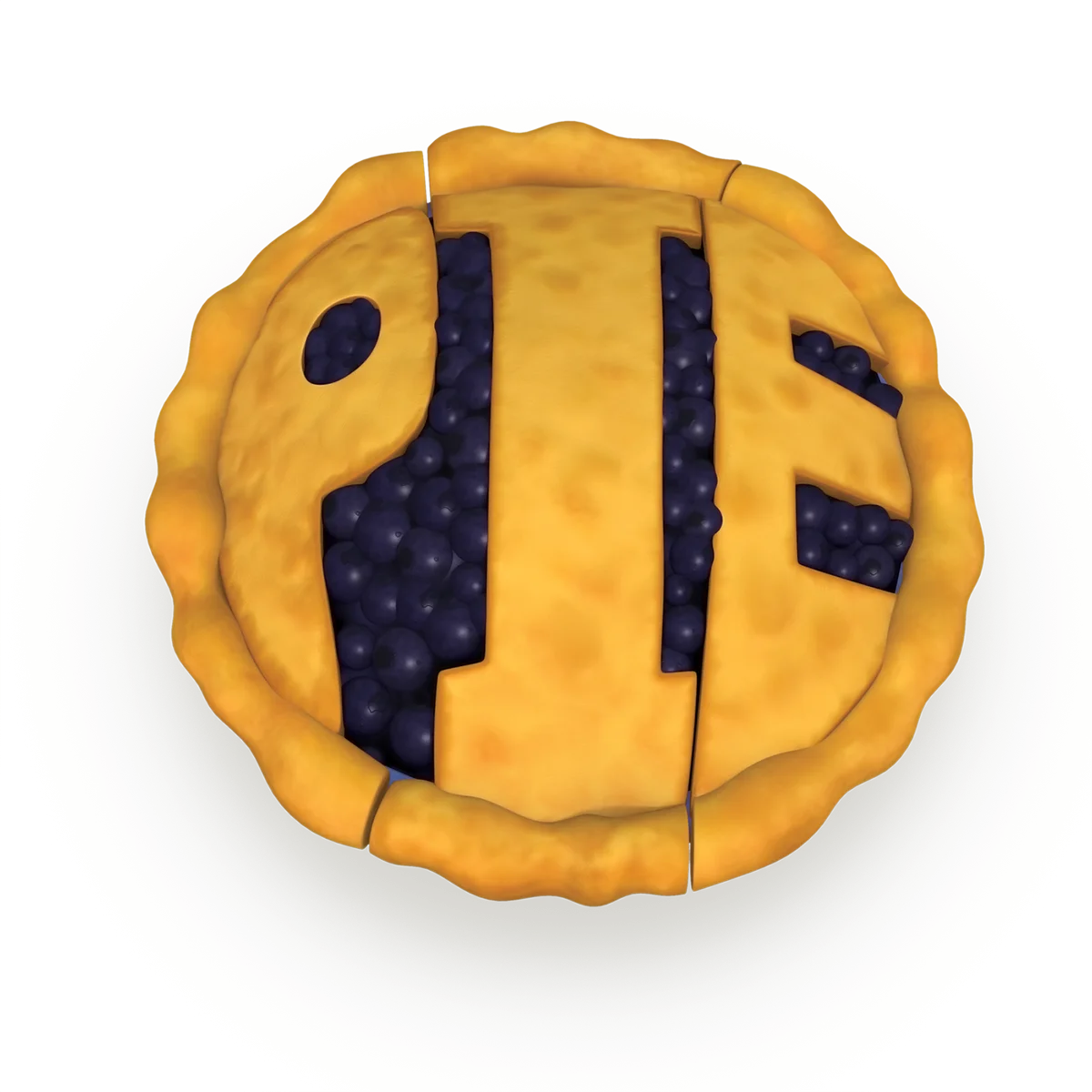 Golden Lattice-Topped Fruit Pie Clipart with Warm Buttery Crust Design
