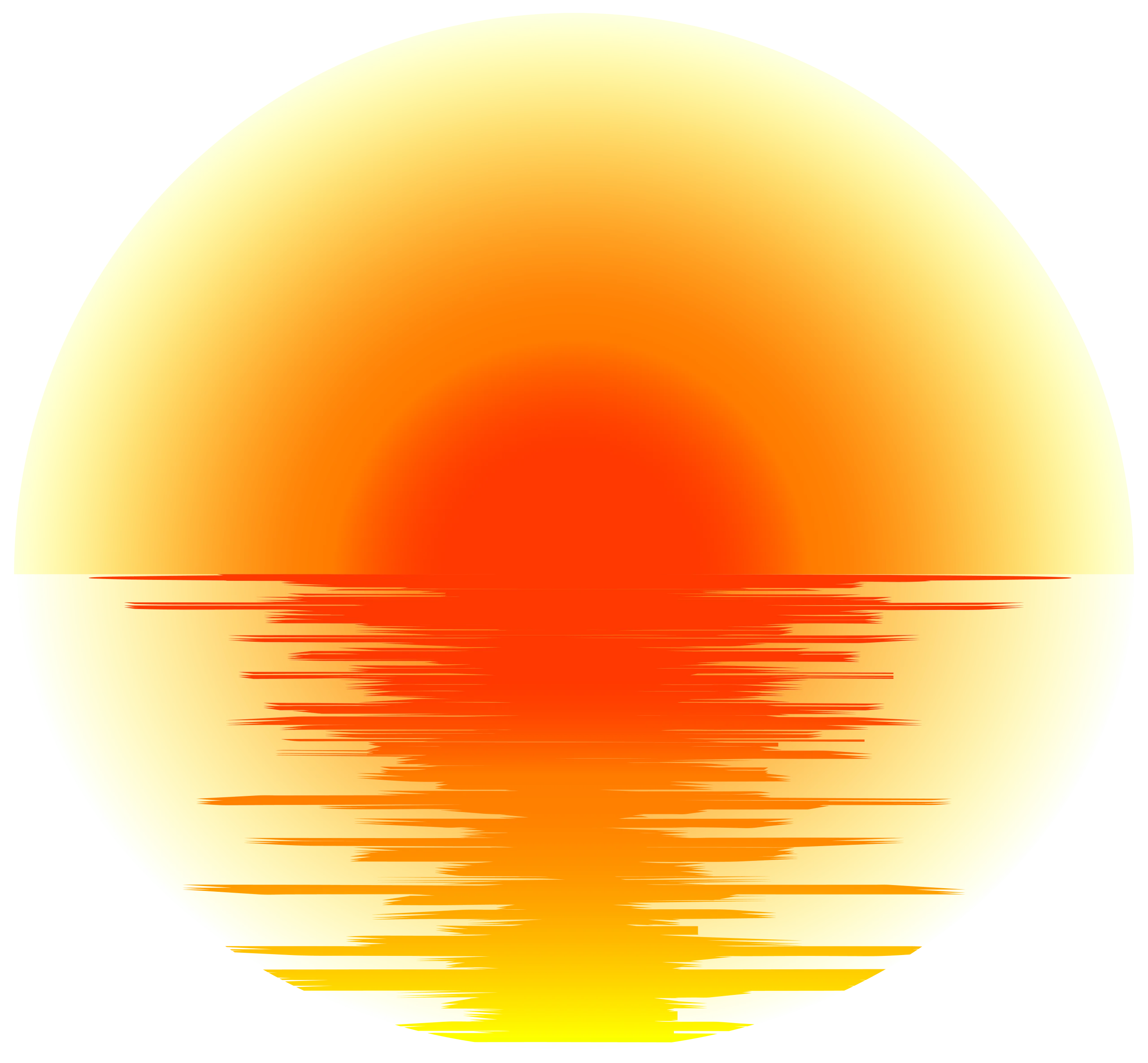 Serene Sunset Horizon Clipart: Radiant Orange and Yellow Solar Gradient