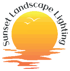 Serene Sunset Landscape Lighting Clipart with Glowing Horizon and Soaring Birds