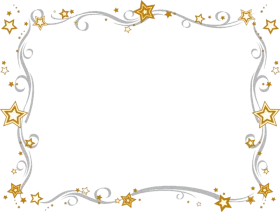 Elegant Silver and Gold Star Festive Christmas Clipart Border Design
