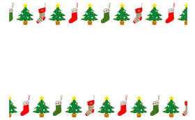 Festive Christmas Holiday Border with Cheerful Seasonal Clipart Decorations