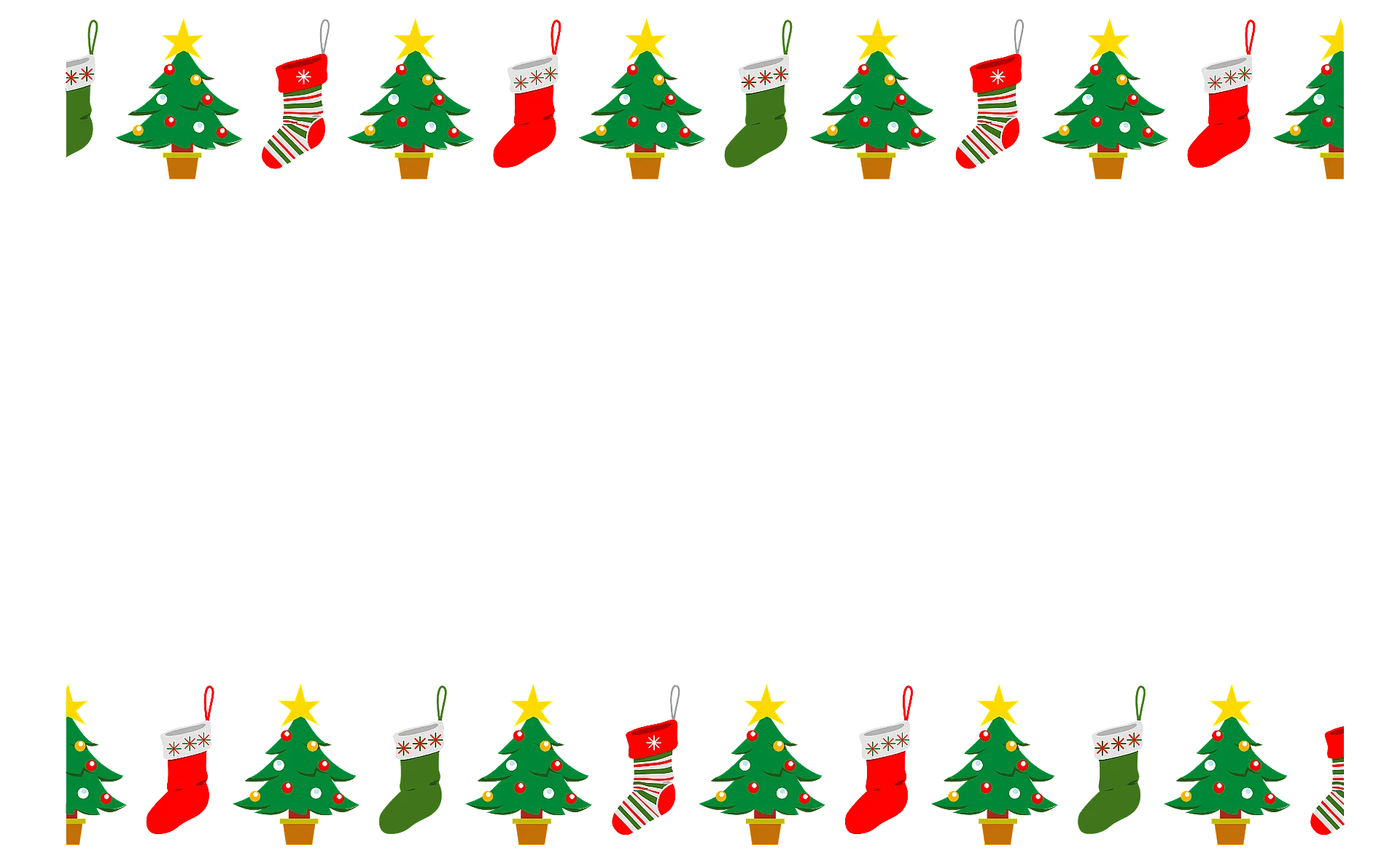 Festive Christmas Holiday Border with Cheerful Seasonal Clipart Decorations