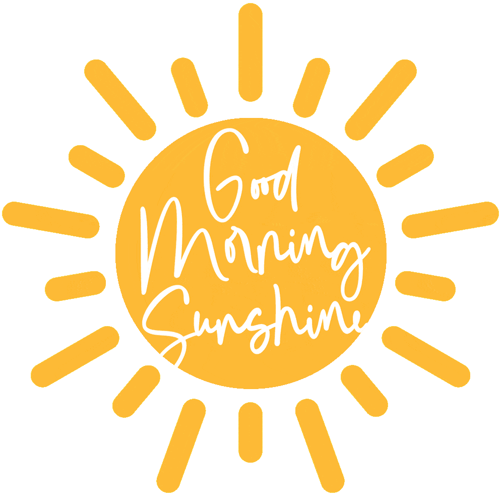 Cheerful Good Morning Sunshine Clipart Design with Radiant Yellow Sun