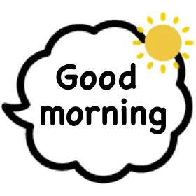 Cheerful Good Morning Sunshine Speech Bubble Clipart Design