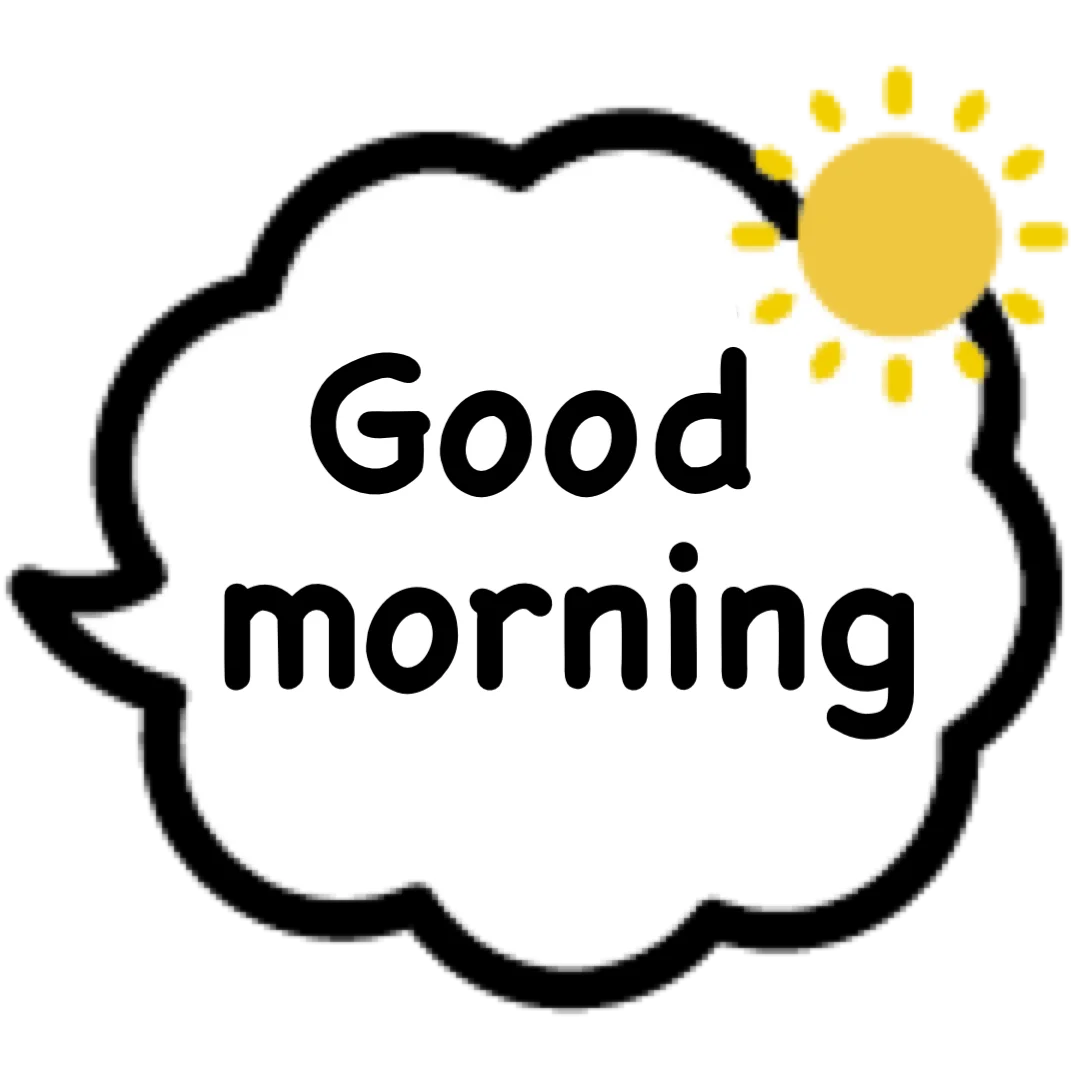 Cheerful Good Morning Sunshine Speech Bubble Clipart Design