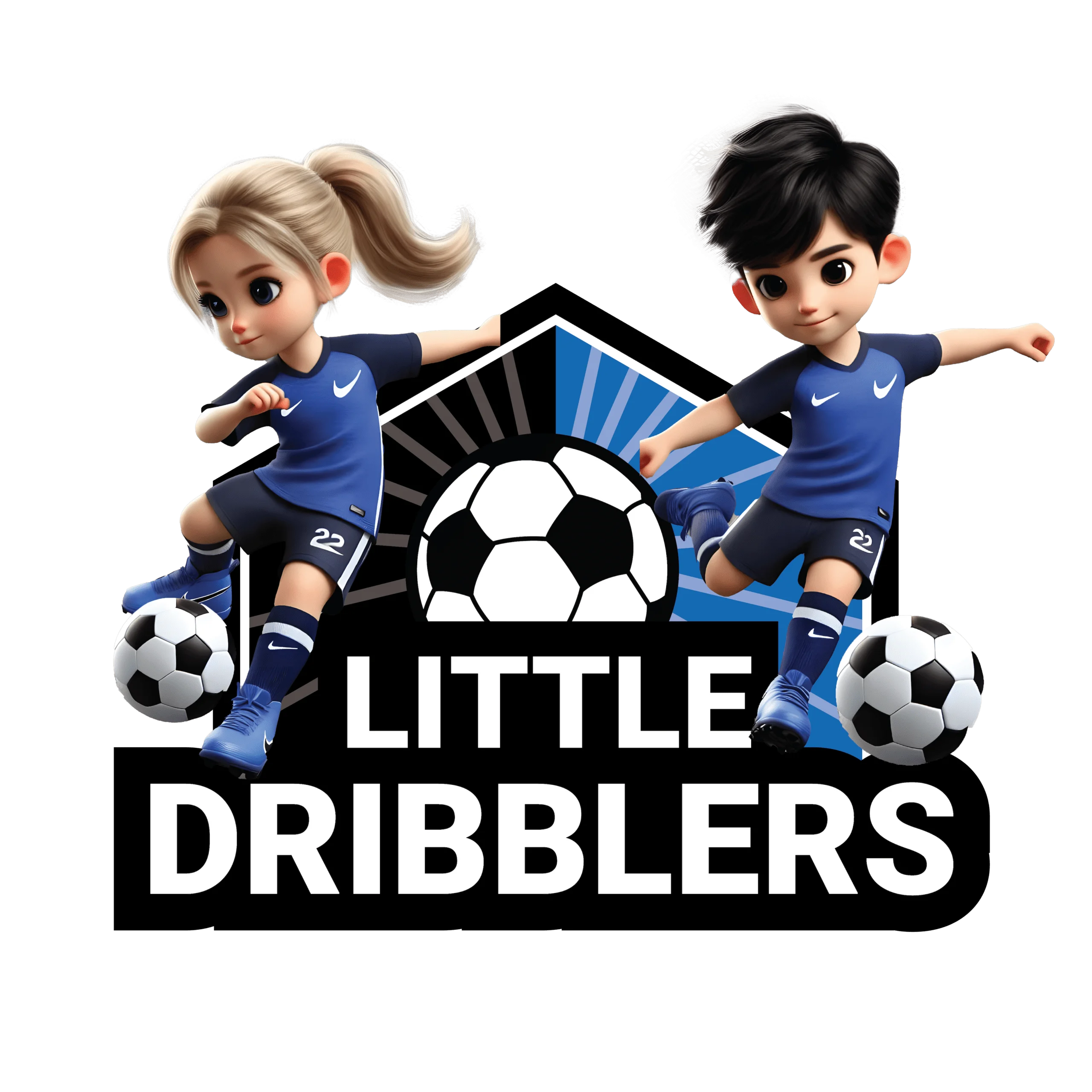 Little Dribbler Soccer Champions: Youth Soccer Players Clipart Design