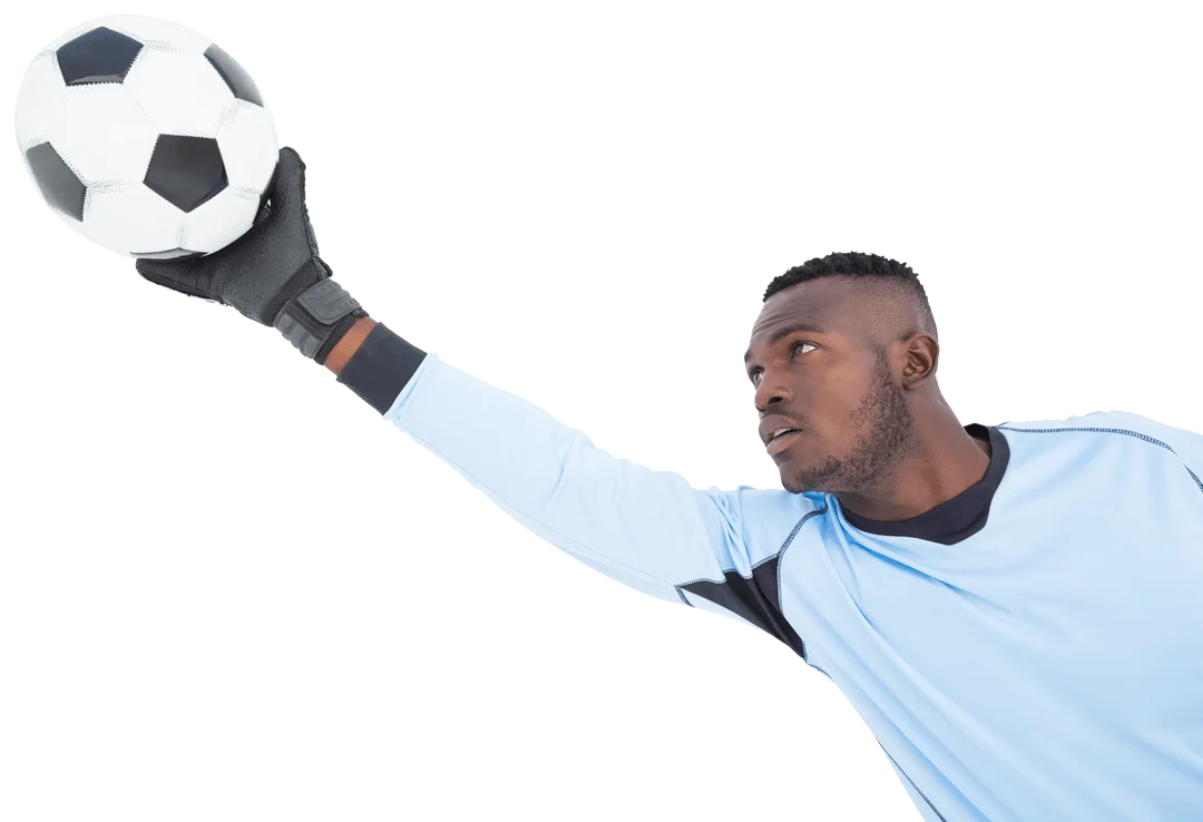 Professional Soccer Goalkeeper Diving Clipart in Dynamic Action Pose