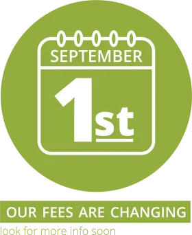 September 1st Fees Changing Announcement Clipart Design with Green Accent