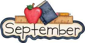 Whimsical September School Themed Clipart with Educational Elements