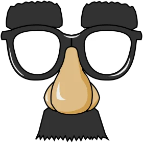 Classic Disguise Nose and Glasses Clipart - Iconic Comedic Accessory Design