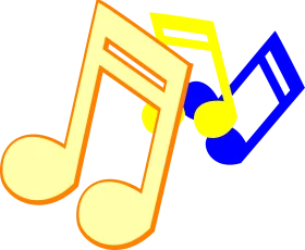 Colorful Musical Notes Clipart Illustrating Rhythmic Sound Dynamics