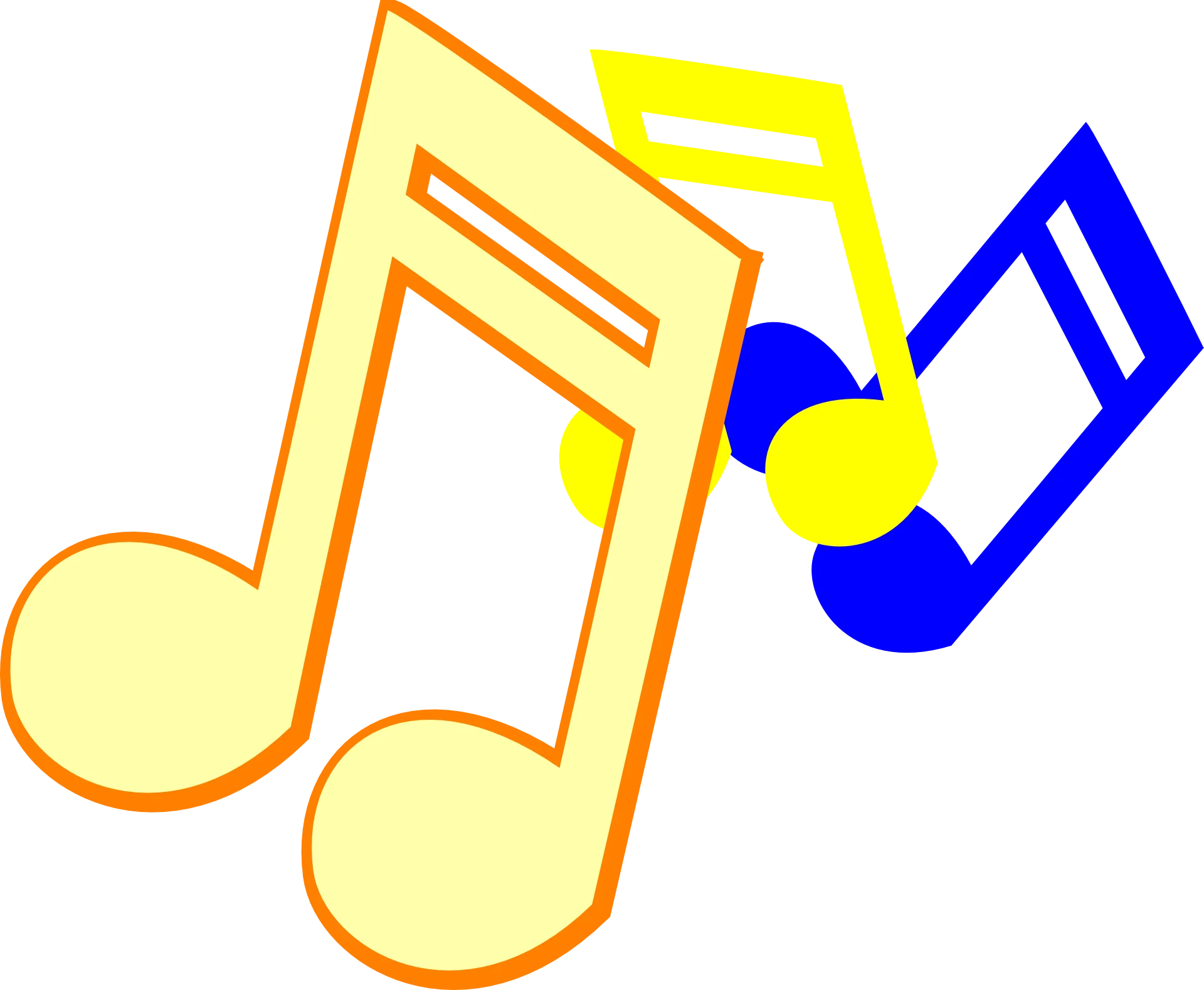 Colorful Musical Notes Clipart Illustrating Rhythmic Sound Dynamics