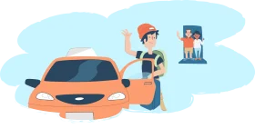 Comprehensive Moving Day Assistance Clipart with Transportation and Support